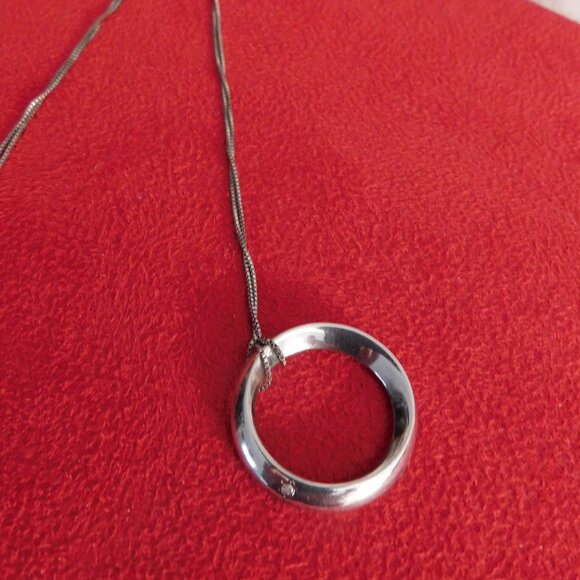 Ladies 925 Sterling Silver Necklace - Love, Honor, Cherish - Picture 3 of 4